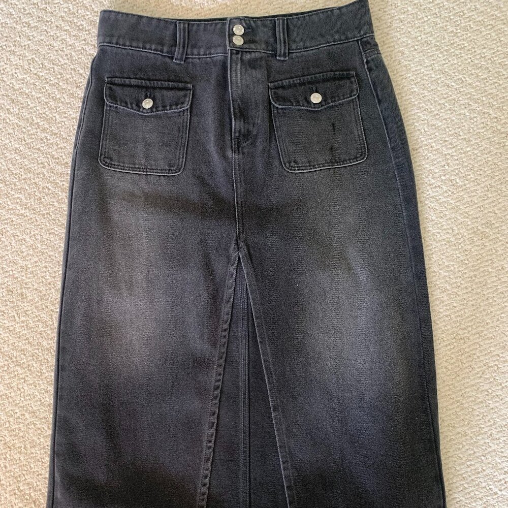 We The Free Madison Denim Midi Skirt